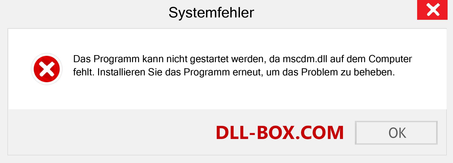 mscdm.dll-Datei fehlt?. Download für Windows 7, 8, 10 - Fix mscdm dll Missing Error unter Windows, Fotos, Bildern